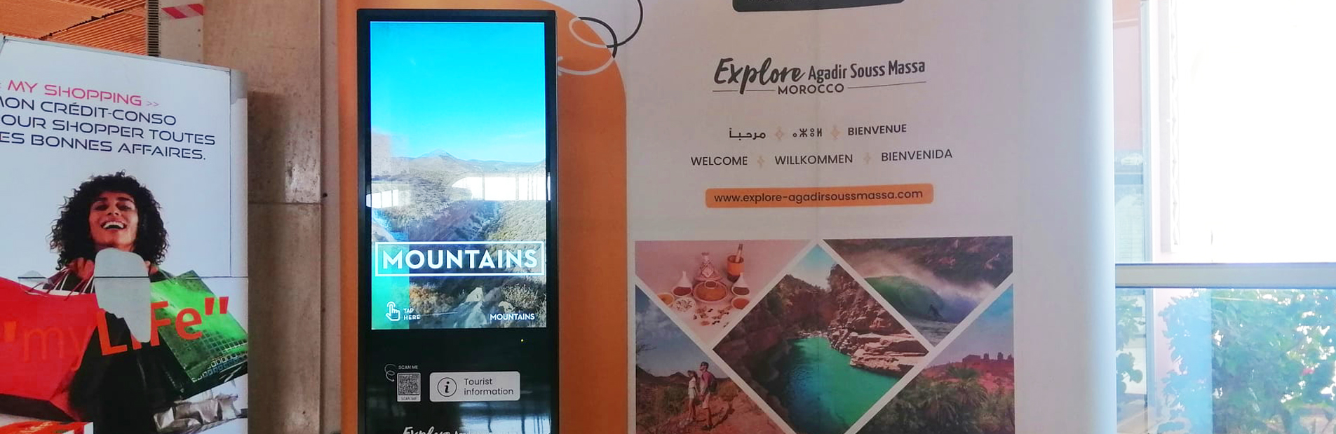Installation de la première borne interactive dédiée à la promotion de la région Souss Massa, à l’aéroport Al Massira d’Agadir